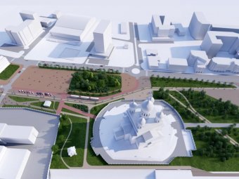 3D-визуализация будущей площади Профсоюзов. 